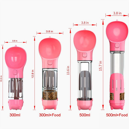 Portable 4-in-1 Dog Water Bottle